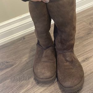 Classic tall brown suede UGG boots
